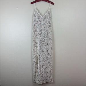 DO+BE Cream Lace Maxi Dress